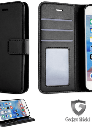 Étui portefeuille classique Gadget Shield pour Samsung Galaxy A22 4G, noir