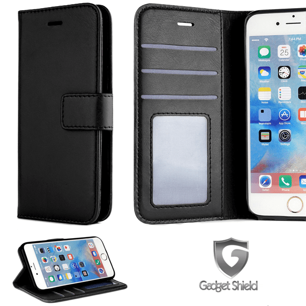 Étui portefeuille classique Gadget Shield pour Samsung Galaxy A22 4G, noir