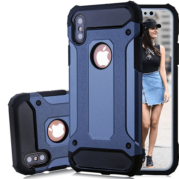 Coque Carbon Armor Bleu Foncé Pour Apple iPhone XS Max (bulk)