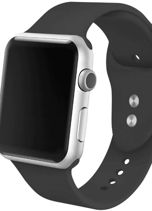 Bracelet en silicone noir pour Apple Watch 42/44mm