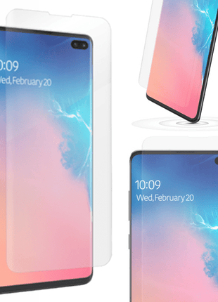 Film en gel premium incurvé compatible avec empreinte digital pour Samsung Galaxy S10