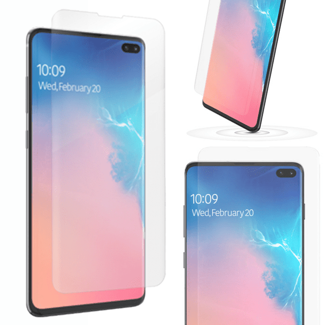 Film en gel premium incurvé compatible avec empreinte digital pour Samsung Galaxy S10