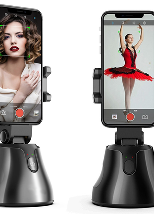 Support smartphone tracking 360° IA noir (qualité premium)