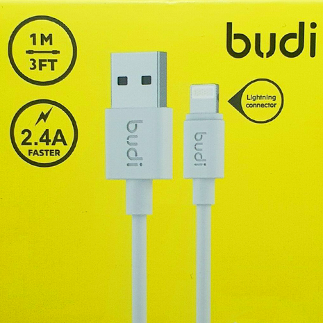 Pack de 10 Cable Budi Blanc Qualité Premium Pour iPhone/iPad