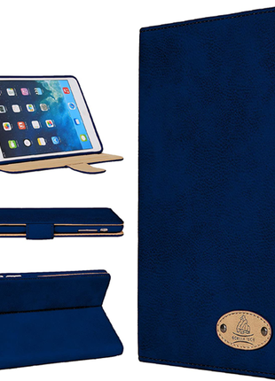 Étui  Magnetique Véritable Cuir Bleu Gorilla Tech iPad Pro 11" (2022/2021/2020/2018)