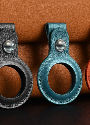 Coque De Protection Effet Cuir Marron Pour AirTag