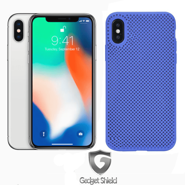 Coque Mesh Silicone Gadget Shield Bleu Pour Samsung Galaxy J8