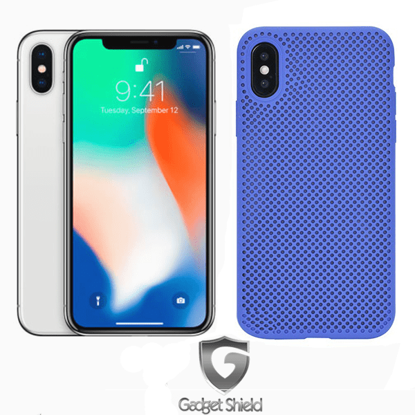 Coque Mesh Silicone Gadget Shield Bleu Pour Apple iPhone X/XS