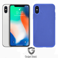 Coque mesh silicone Gadget Shield bleu pour Apple iphone XS Max