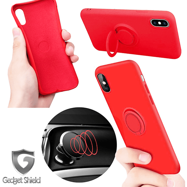 Coque Ring Silicone Gadget Shield Rose Pour Apple iPhone  11 Pro