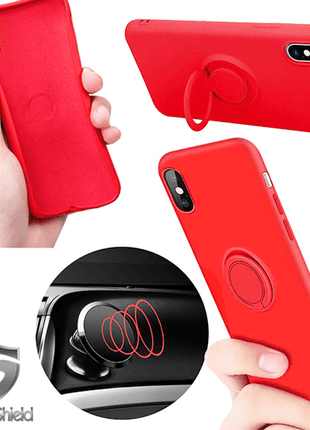 Coque Ring Silicone Gadget Shield Rose Pour Samsung Galaxy S10E