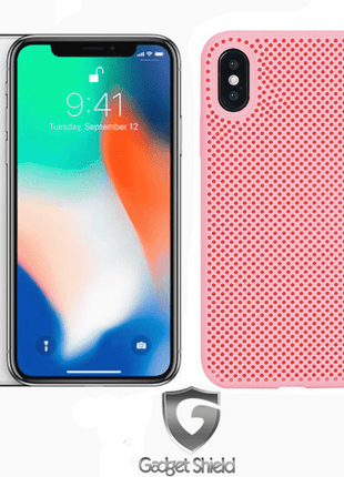 Coque mesh silicone Gadget Shield rose pour Apple iphone XS Max