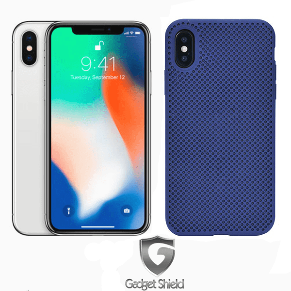 Coque mesh silicone Gadget Shield bleu foncé pour Samsung Galaxy J3 2017