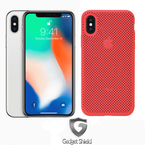 Coque mesh silicone Gadget Shield rouge pour Apple iphone 6/6S