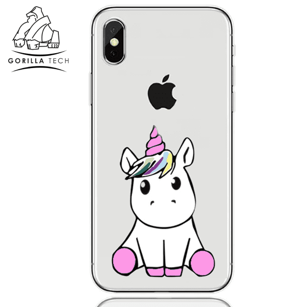 Coque en gel Gorilla Tech summer edition unicorn pour Apple iPhone X/XS