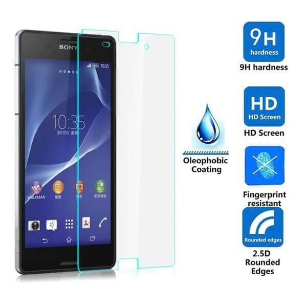 Film en verre trempé pour Sony Xperia M2