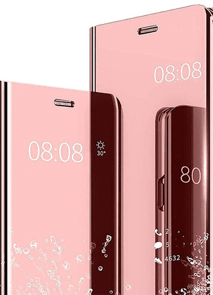 Etui view Cover Rose Gold Interieur Gel Pour  Samsung Galaxy J6 2018