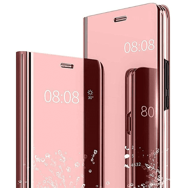 Etui View Cover Rose Gold Interieur Gel Pour Huawei P Smart