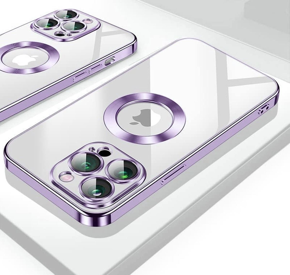 Coque  En Gel Magnetique Gorilla Tech Qualité Premium Effet Chromé  Violet Pour Apple iPhone 15 Pro