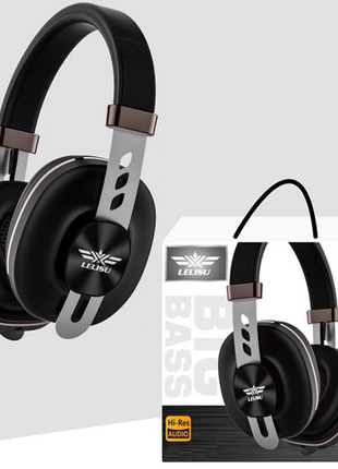 Casque noir bluetooth big bass Lelisu