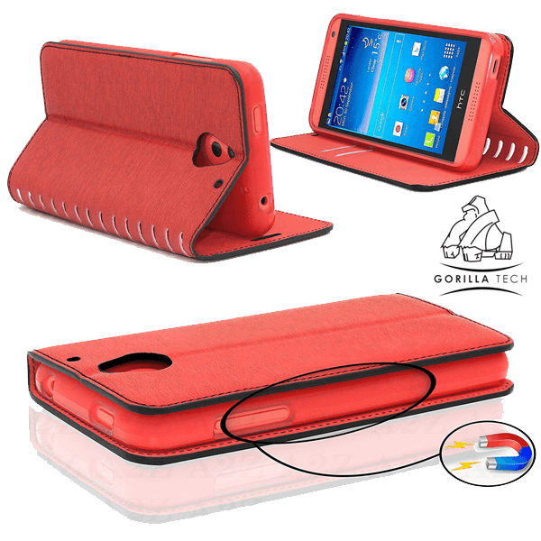 Etui New Book Gorilla Tech Rouge Pour Galaxy J1