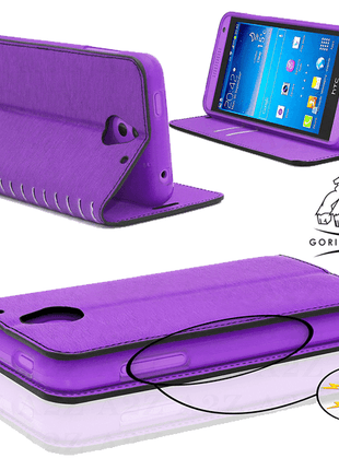 Etui New Book Gorilla Tech Violet Pour HTC One A9