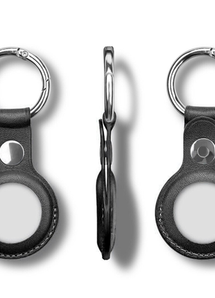 Coque De Protection Effet Cuir Noir Pour AirTag