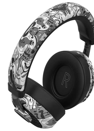 Casque bluetooth musical noir  avec support carte TF et entrée jack
