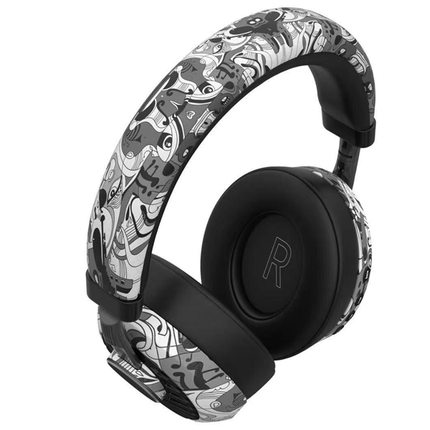 Casque bluetooth musical noir  avec support carte TF et entrée jack