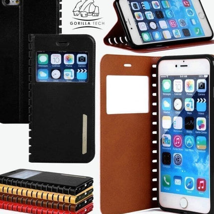 Etui window book Gorilla Tech noir pour Apple iPhone 6/6S